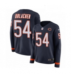 Womens Nike Chicago Bears 54 Brian Urlacher Limited Navy Blue Therma Long Sleeve NFL Jersey