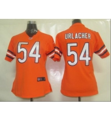 Womens Nike Chicago Bears 54 Urlacher Orange Jersey