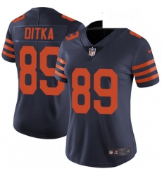 Womens Nike Chicago Bears 89 Mike Ditka Elite Navy Blue Alternate NFL Jersey