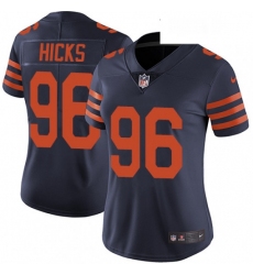 Womens Nike Chicago Bears 96 Akiem Hicks Elite Navy Blue Alternate NFL Jersey