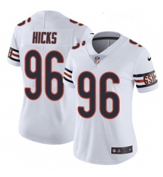 Womens Nike Chicago Bears 96 Akiem Hicks Elite White NFL Jersey