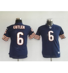 Bears #6 Jay Cutler Blue Stitched Youth NFL Jersey