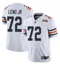 Bears 72 Charles Leno Jr White Alternate Youth Stitched Football Vapor Untouchable Limited 100th Season Jersey