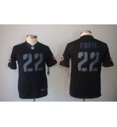 Nike Youth Chicago Bears #22 Matt Forte Black Jerseys(Impact Limited)
