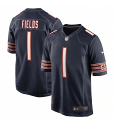 Youth Chicago Bears #1 Justin Fields Nike Navy 2021 NFL Draft First Round Pick Limited Jersey