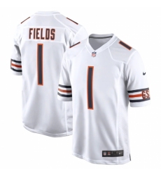 Youth Chicago Bears #1 Justin Fields Nike White 2021 NFL Draft First Round Pick Alternate Limited Jersey