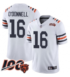 Youth Chicago Bears 16 Pat ODonnell White 100th Season Limited Football Jersey