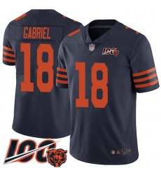 Youth Chicago Bears 18 Taylor Gabriel Limited Navy Blue Rush Vapor Untouchable 100th Season Football Jersey