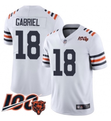 Youth Chicago Bears 18 Taylor Gabriel White 100th Season Limited Football Jersey
