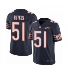 Youth Chicago Bears 51 Dick Butkus Navy Blue Team Color 100th Season Limited Football Jersey