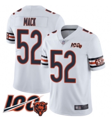 Youth Chicago Bears 52 Khalil Mack White Vapor Untouchable Limited Player 100th Season Football Jersey