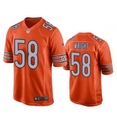 Youth Chicago Bears 58 Darnell Wright Orange 2023 Draft Stitched Football Game Jersey