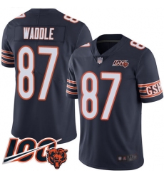 Youth Chicago Bears 87 Tom Waddle Navy Blue Team Color 100th Season Limited Football Jersey