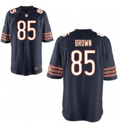 Youth NIKE Chicago Bears #85 DANIEL BROWN GAME NAVY BLUE JERSEY