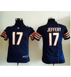 Youth Nike Bears #17 Alshon Jeffery Navy Blue Team Color Stitched NFL Elite Jersey