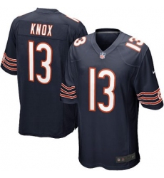 Youth Nike Chicago Bears 13# Johnny Knox Game Blue Color Jersey