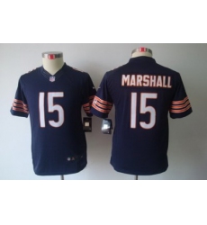 Youth Nike Chicago Bears #15 Marshall Blue Color Limited Jerseys