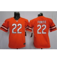 Youth Nike Chicago Bears 22# Matt Forte Orange NFL Jerseys