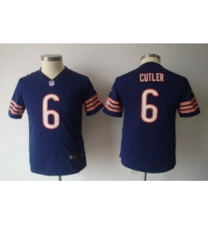 Youth Nike Chicago Bears 6# Cutler Authentic Blue Jerseys