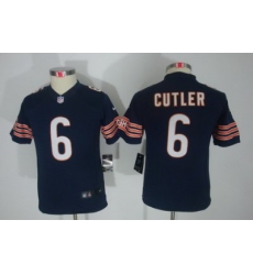 Youth Nike Chicago Bears #6 Cutler Blue Limited Jerseys