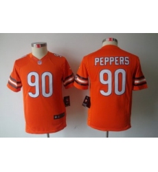Youth Nike Chicago Bears #90 Julius Peppers Orange Color Limited Jerseys