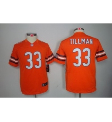 Youth Nike NFL Chicago Bears #33 Charles Tillman Orange Color[Youth Limited Jerseys]