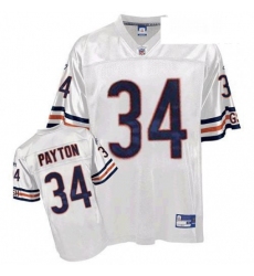 Youth Reebok Chicago Bears 34 Walter Payton White Replica Throwback NFL Jersey
