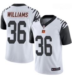 Bengals 36 Shawn Williams White Men Stitched Football Limited Rush Jersey