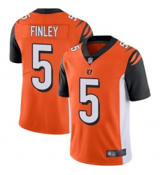 Bengals 5 Ryan Finley Orange Alternate Men Stitched Football Vapor Untouchable Limited Jersey
