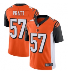 Bengals 57 Germaine Pratt Orange Alternate Men Stitched Football Vapor Untouchable Limited Jersey