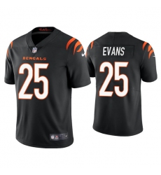 Men Cincinnati Bengals 25 Chris Evans 2021 Black Vapor Untouchable Limited Stitched Jersey