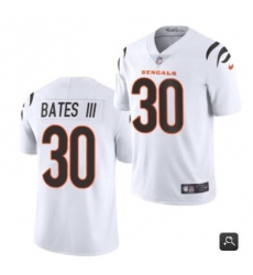 Men Cincinnati Bengals #30 Jessie Bates III 2021 White Vapor Untouchable Limited Stitched NFL Jersey