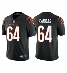 Men Cincinnati Bengals 64 Ted Karras Black Vapor Untouchable Limited Stitched Jersey