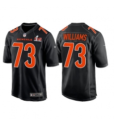 Men Cincinnati Bengals 73 Jonah Williams 2022 Black Super Bowl LVI Game Stitched Jersey