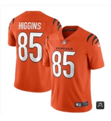 Men Cincinnati Bengals #85 Tee Higgins 2021 Orange Vapor Untouchable Limited Stitched NFL Jersey
