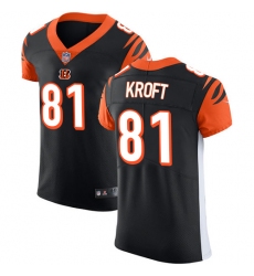 Men Nike Bengals #81 Tyler Kroft Black Team Color Stitched NFL Vapor Untouchable Elite Jersey