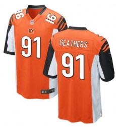 Men Nike Cincinnati Bengals #91 Robert Geathers Orange Untouchable Vapor Limited jersey