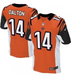 Mens Nike Cincinnati Bengals 14 Andy Dalton Elite Orange Alternate NFL Jersey