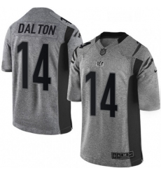Mens Nike Cincinnati Bengals 14 Andy Dalton Limited Gray Gridiron NFL Jersey