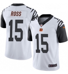 Mens Nike Cincinnati Bengals 15 John Ross Limited White Rush Vapor Untouchable NFL Jersey