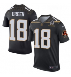 Mens Nike Cincinnati Bengals 18 AJ Green Elite Black Team Irvin 2016 Pro Bowl NFL Jersey