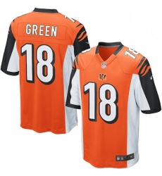 Mens Nike Cincinnati Bengals 18 AJ Green Game Orange Alternate NFL Jersey