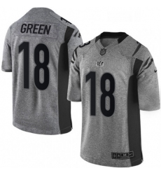Mens Nike Cincinnati Bengals 18 AJ Green Limited Gray Gridiron NFL Jersey
