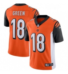 Mens Nike Cincinnati Bengals 18 AJ Green Vapor Untouchable Limited Orange Alternate NFL Jersey