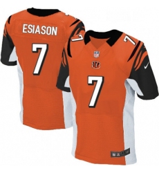 Mens Nike Cincinnati Bengals 7 Boomer Esiason Elite Orange Alternate NFL Jersey