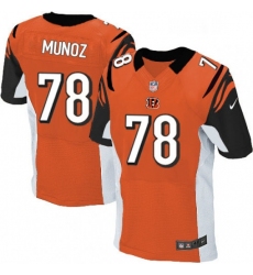 Mens Nike Cincinnati Bengals 78 Anthony Munoz Elite Orange Alternate NFL Jersey
