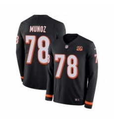 Mens Nike Cincinnati Bengals 78 Anthony Munoz Limited Black Therma Long Sleeve NFL Jersey