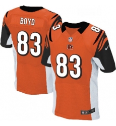 Mens Nike Cincinnati Bengals 83 Tyler Boyd Elite Orange Alternate NFL Jersey