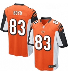 Mens Nike Cincinnati Bengals 83 Tyler Boyd Game Orange Alternate NFL Jersey