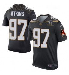 Mens Nike Cincinnati Bengals 97 Geno Atkins Elite Black Team Irvin 2016 Pro Bowl NFL Jersey